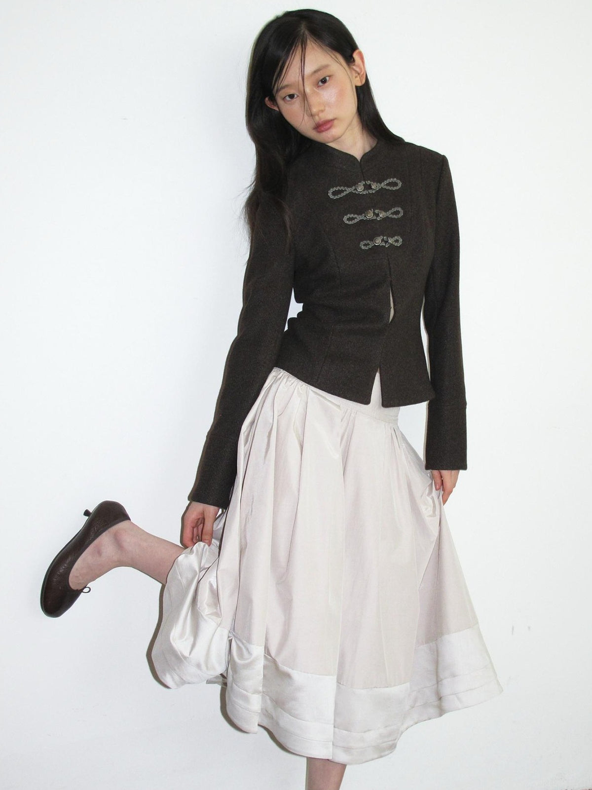 Dorydory Pleated A Line Spliced Women&