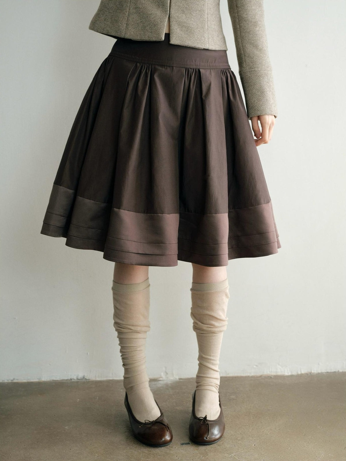 Dorydory Pleated A Line Spliced Women&