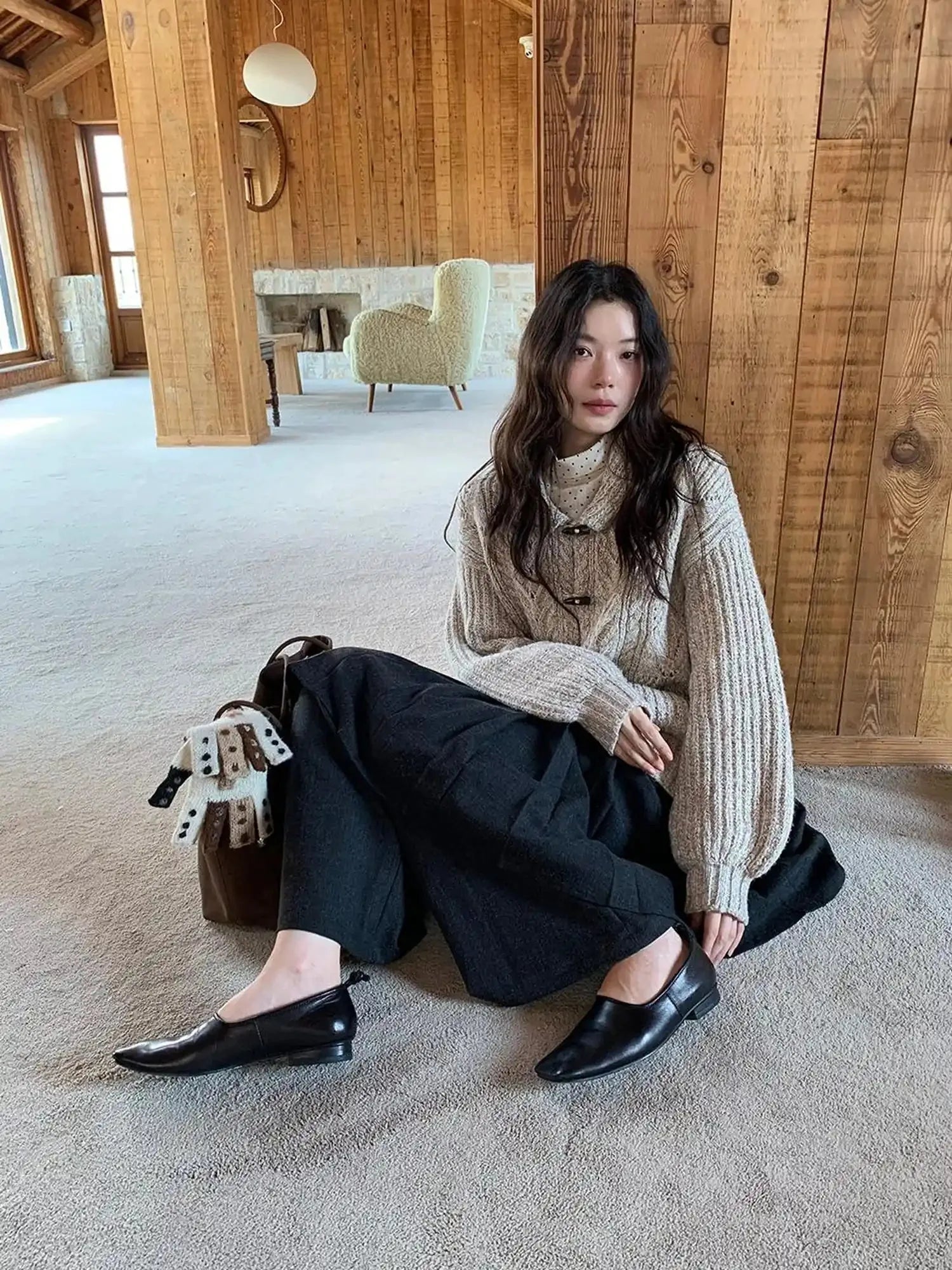 Pleated Palazzo Pants With Flowy Straight Leg Design