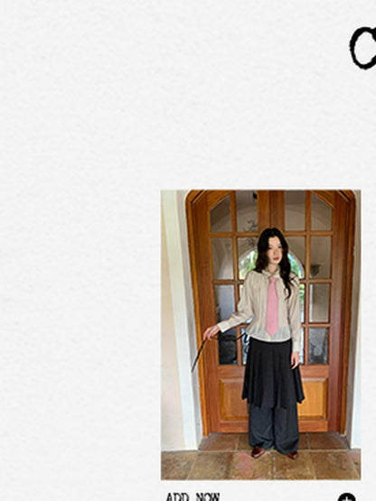 Dorydory Pleated Palazzo Pants With Flowy Straight Leg Design