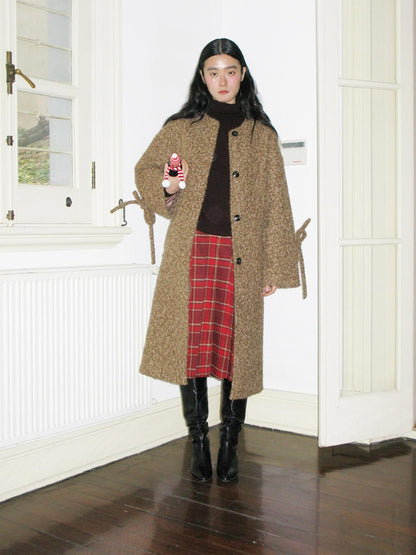 Dorydory Red Plaid Midi Flared A Line Full Hem Women&