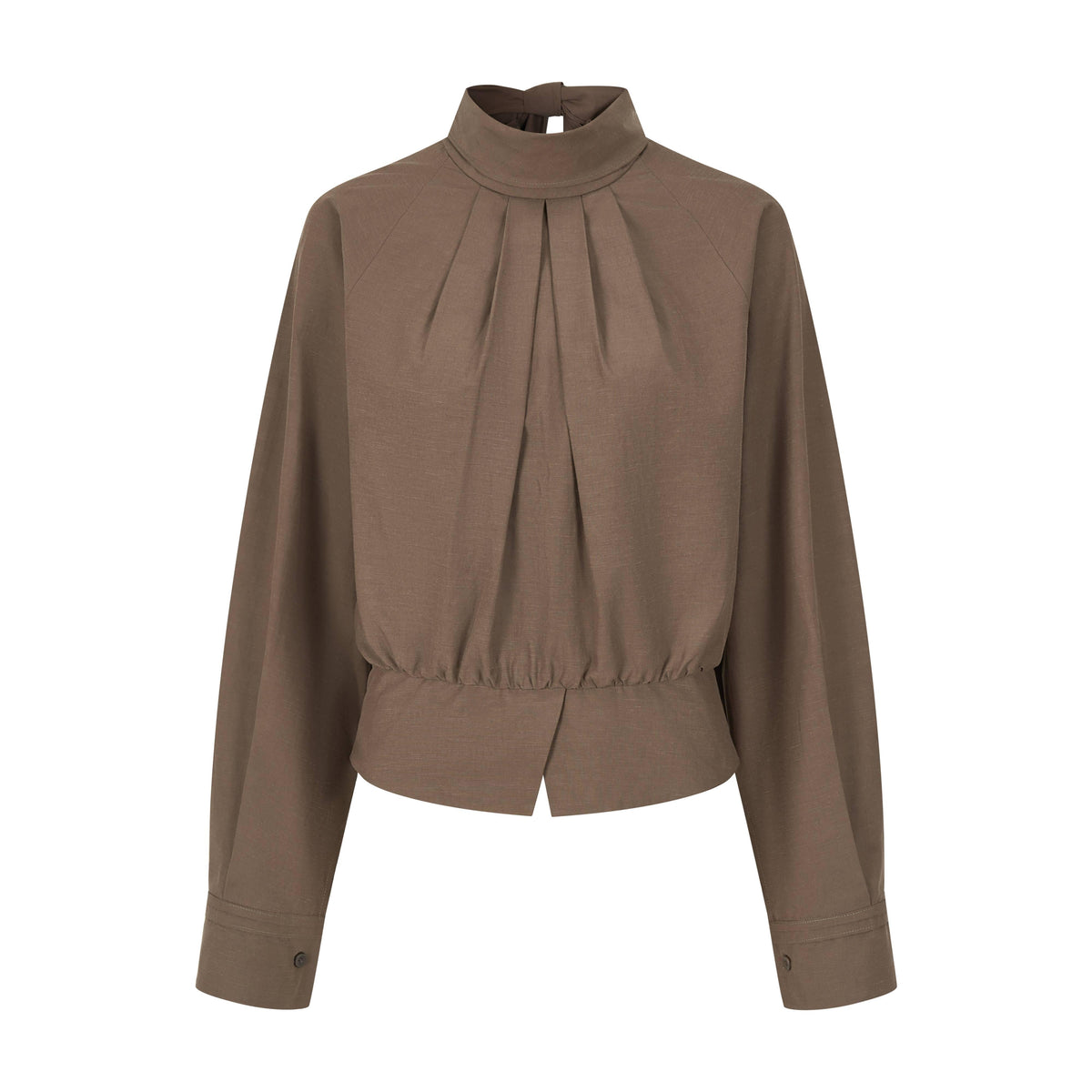 Dorydory_Relaxed_Ribbon_Tie_Neck_Long_Sleeve_Lyocell_Women&
