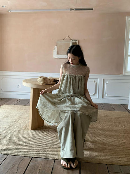 Dorydory Relaxed Wide Leg Trousers In Soft Cotton Blend