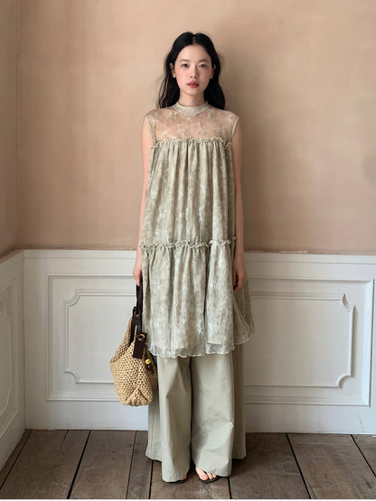 Dorydory Relaxed Wide Leg Trousers In Soft Cotton Blend