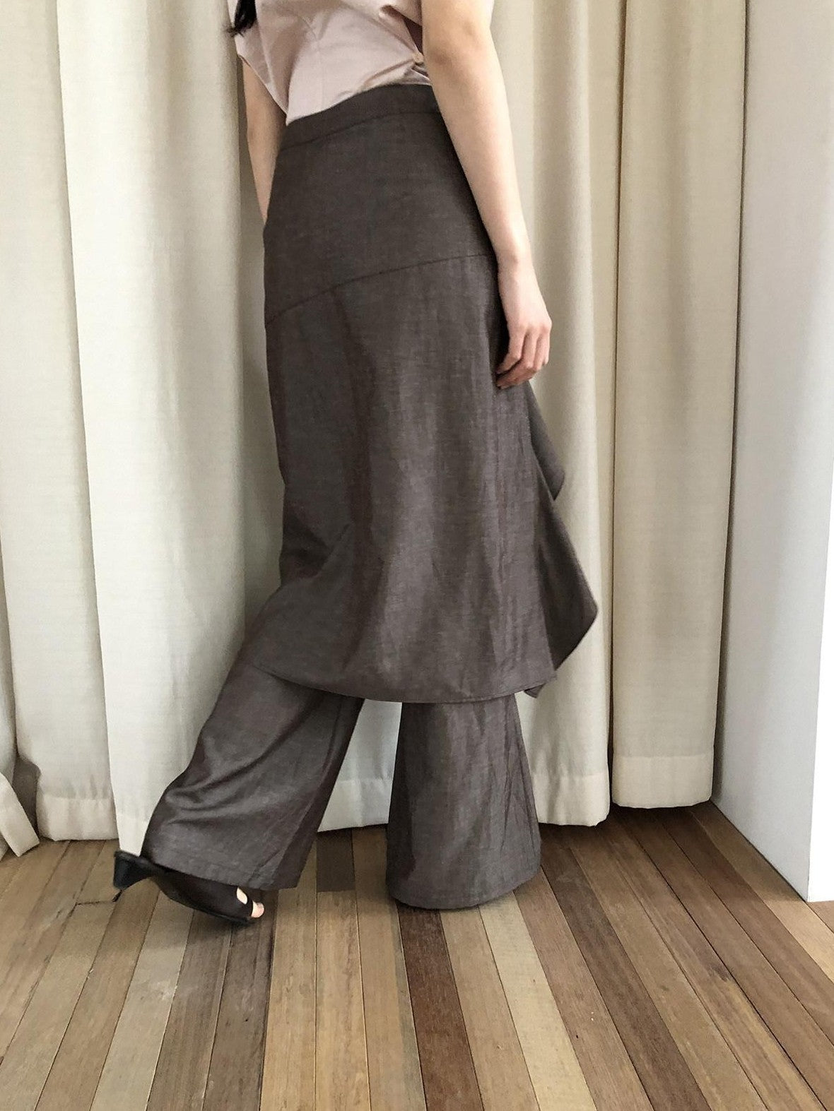 Dorydory Ruffle Pleated Slit Vintage Women&