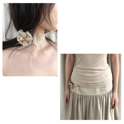 Dorydory_Sage_Green_Beaded_Handmade_Floral_Choker_Convertible_Women&
