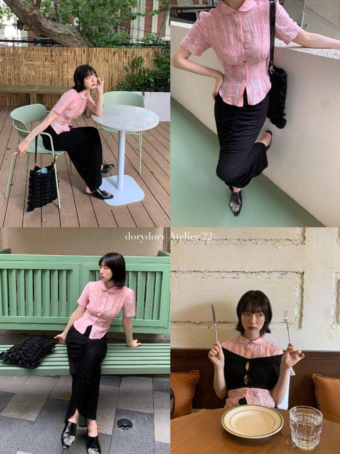 Dorydory Slim Chinese Style Cinched Waist Women&