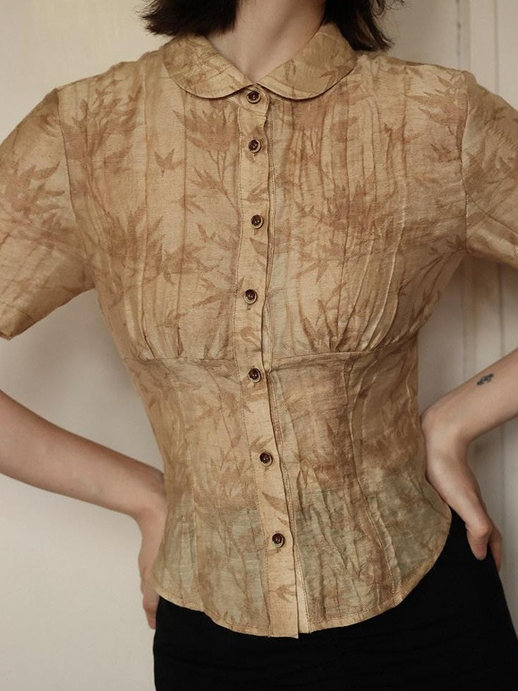 Dorydory Slim Chinese Style Cinched Waist Women&