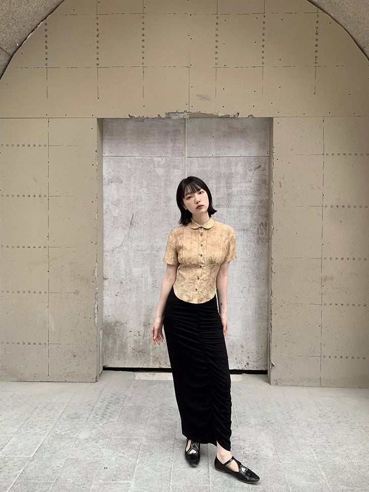 Dorydory Slim Chinese Style Cinched Waist Women&