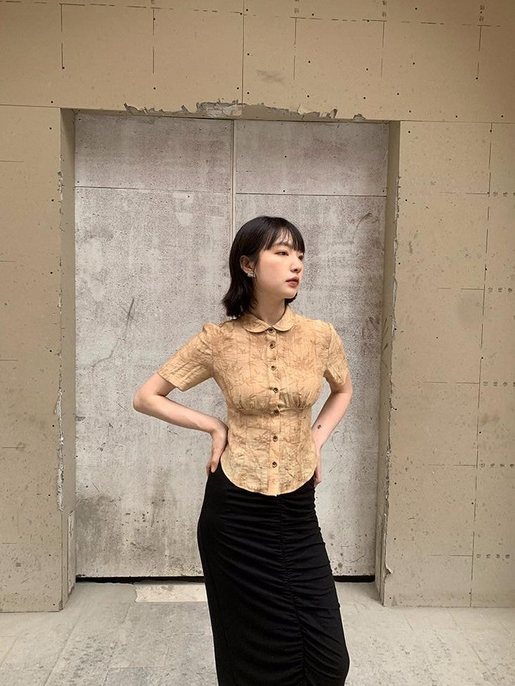 Dorydory Slim Chinese Style Cinched Waist Women&
