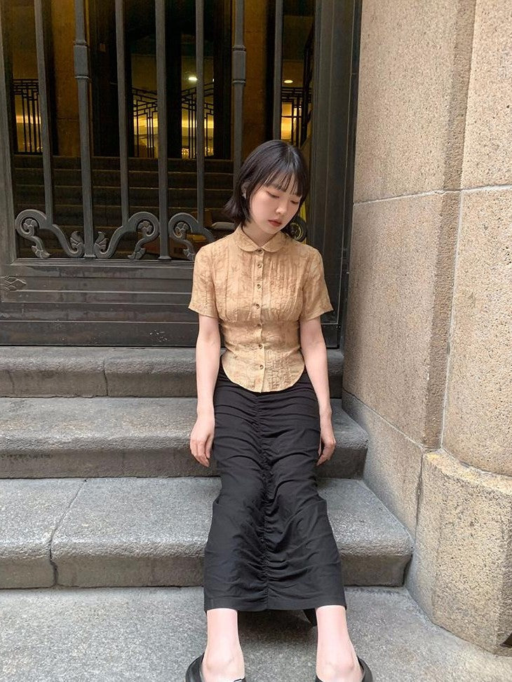 Dorydory Slim Chinese Style Cinched Waist Women&