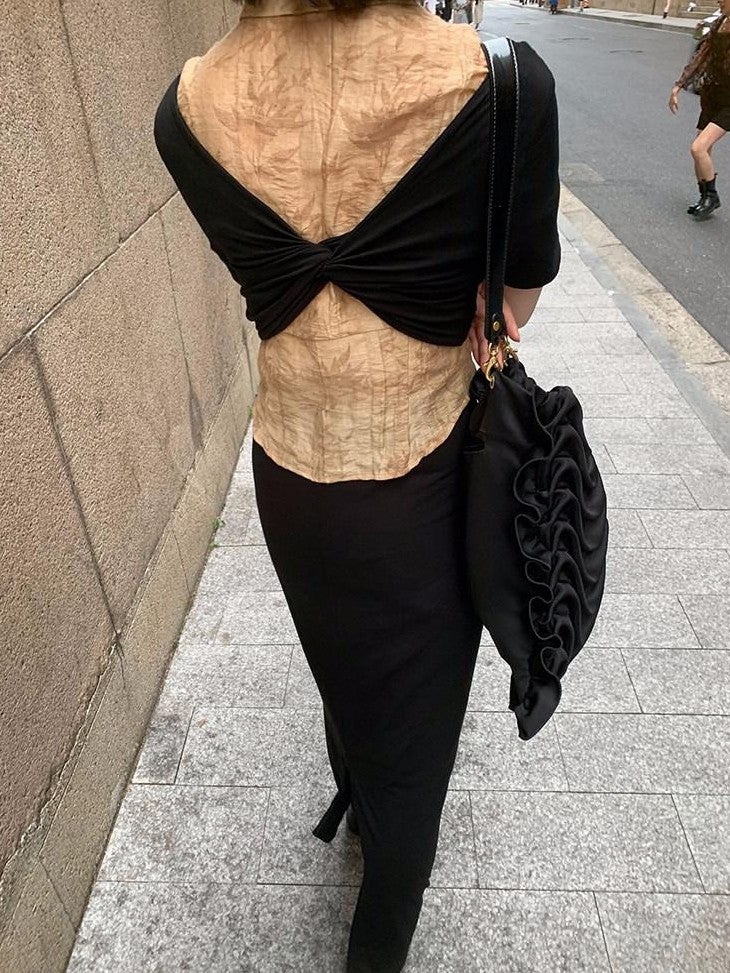 Dorydory Slim Chinese Style Cinched Waist Women&