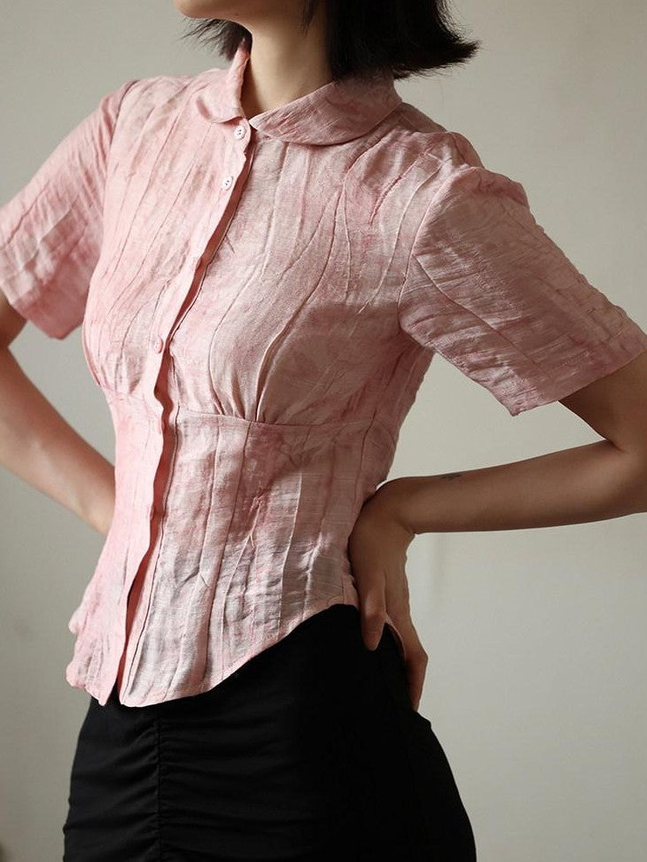 Dorydory Slim Chinese Style Cinched Waist Women&
