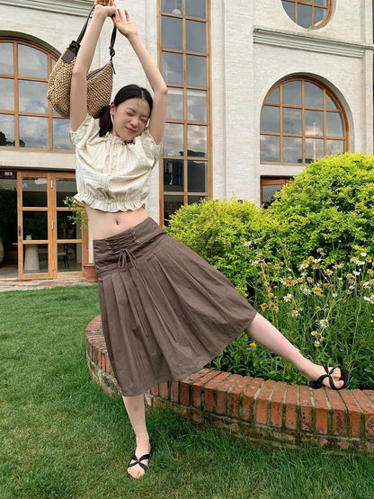 Striped Floral Bloom Short Sleeve Blouse