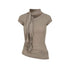 Dorydory_Taupe_V-neck_Tie_Knit_Slim_Women&