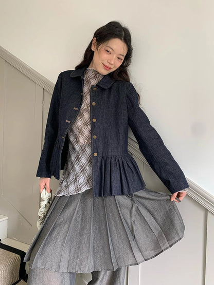 Tencel Linen Blend Wide Leg Palazzo Pants With Pleated Hem