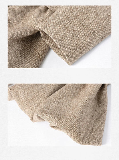 Textured Boucle Blazer With Waist Tie