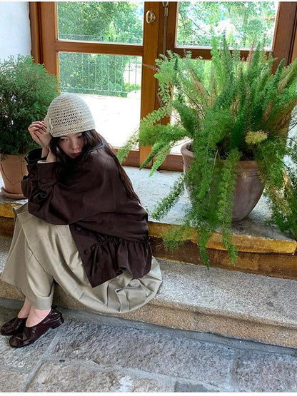 Textured Hem Short Trench Coat