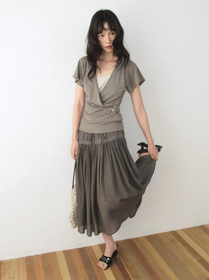 Dorydory Tie Drawstring Ruched Women&