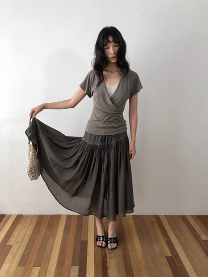 Dorydory Tie Drawstring Ruched Women&