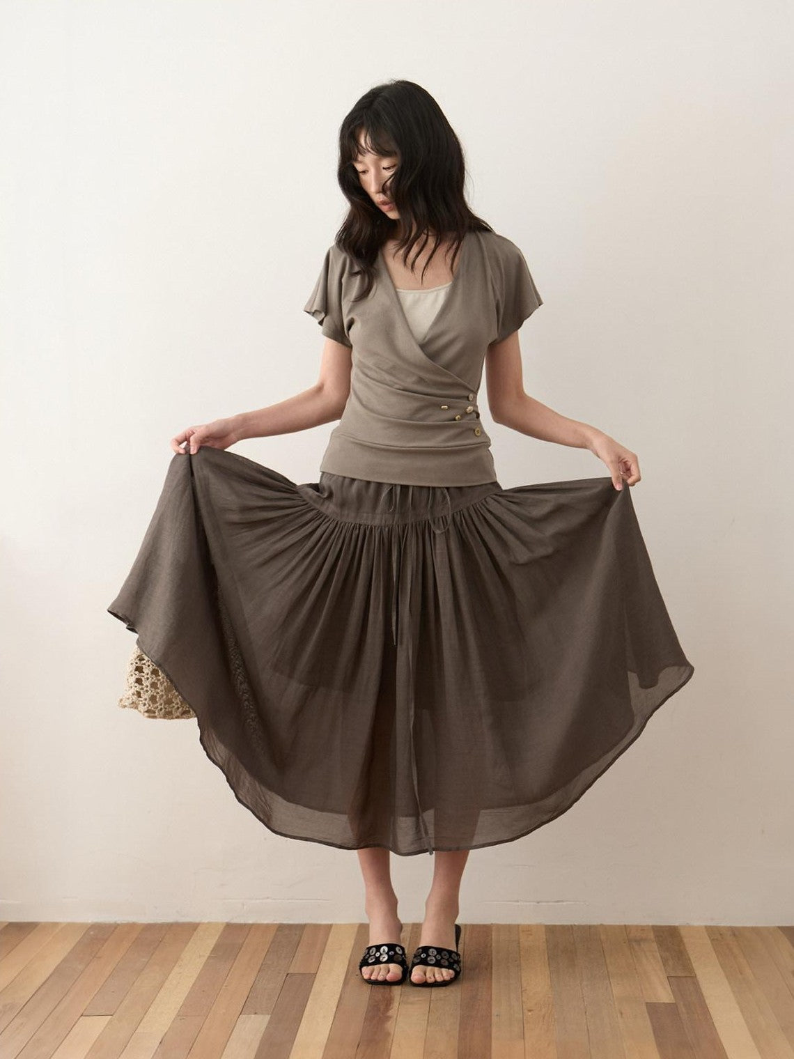 Dorydory Tie Drawstring Ruched Women&