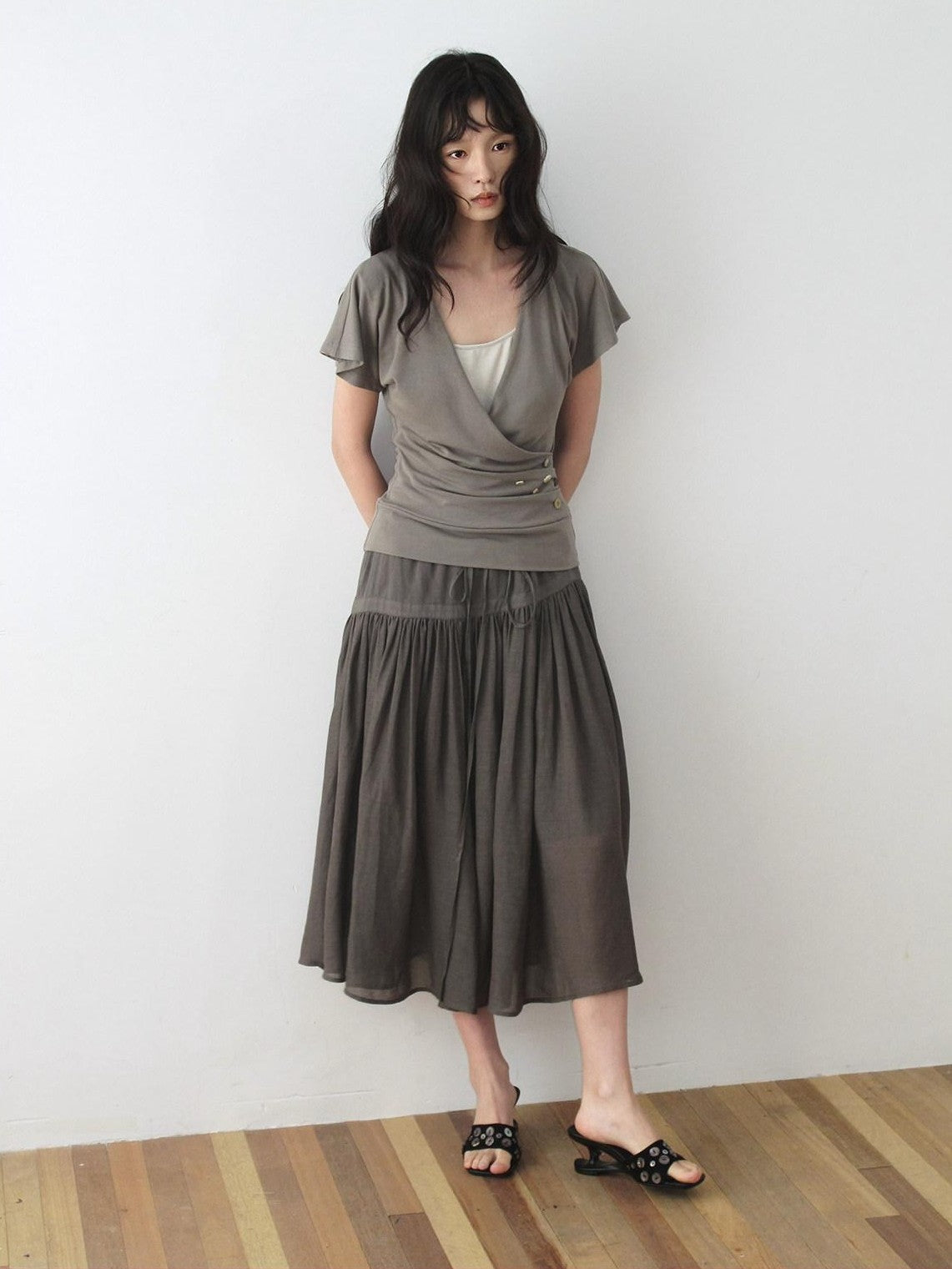 Dorydory Tie Drawstring Ruched Women&