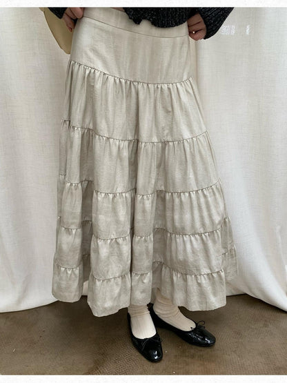 Dorydory Tiered Tie Dye Pleated Vintage Women&