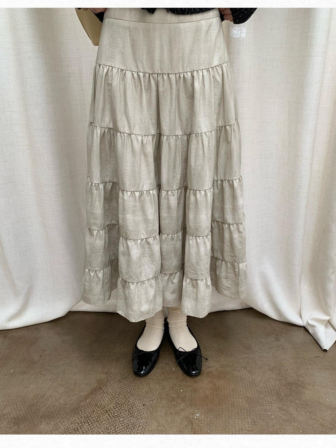 Dorydory Tiered Tie Dye Pleated Vintage Women&