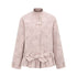 Dorydory_Toggle_Button_Stand_Collar_Bubble_Hem_Tie_Waist_Short_Women&