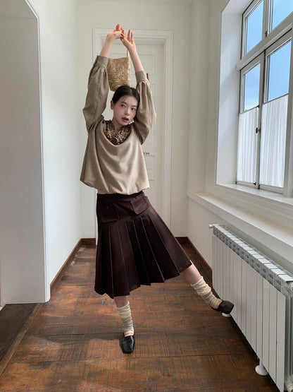 V-Neck Floral Embroidered Ruffle Blouse With Contrast Trim