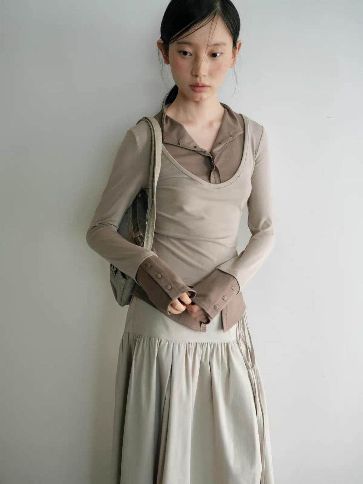 Dorydory V-neck Color Block Women&