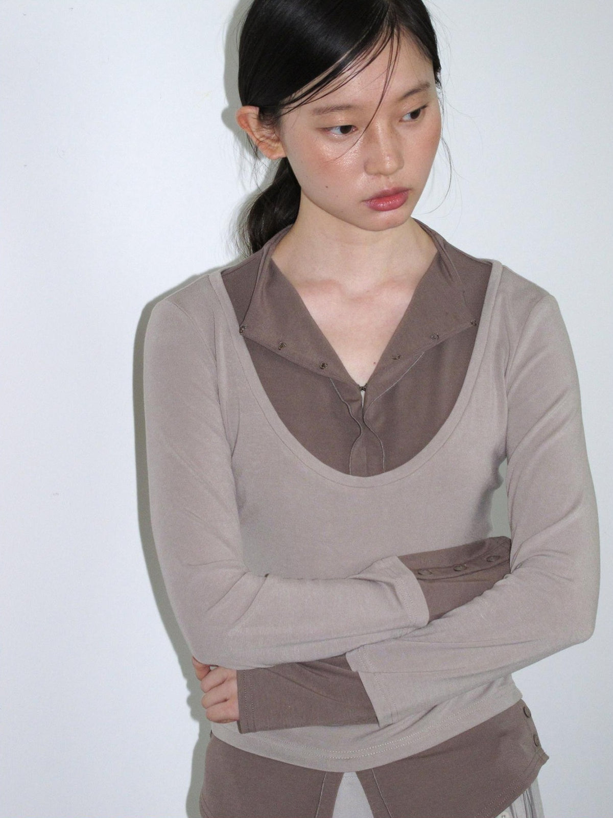 Dorydory V-neck Color Block Women&