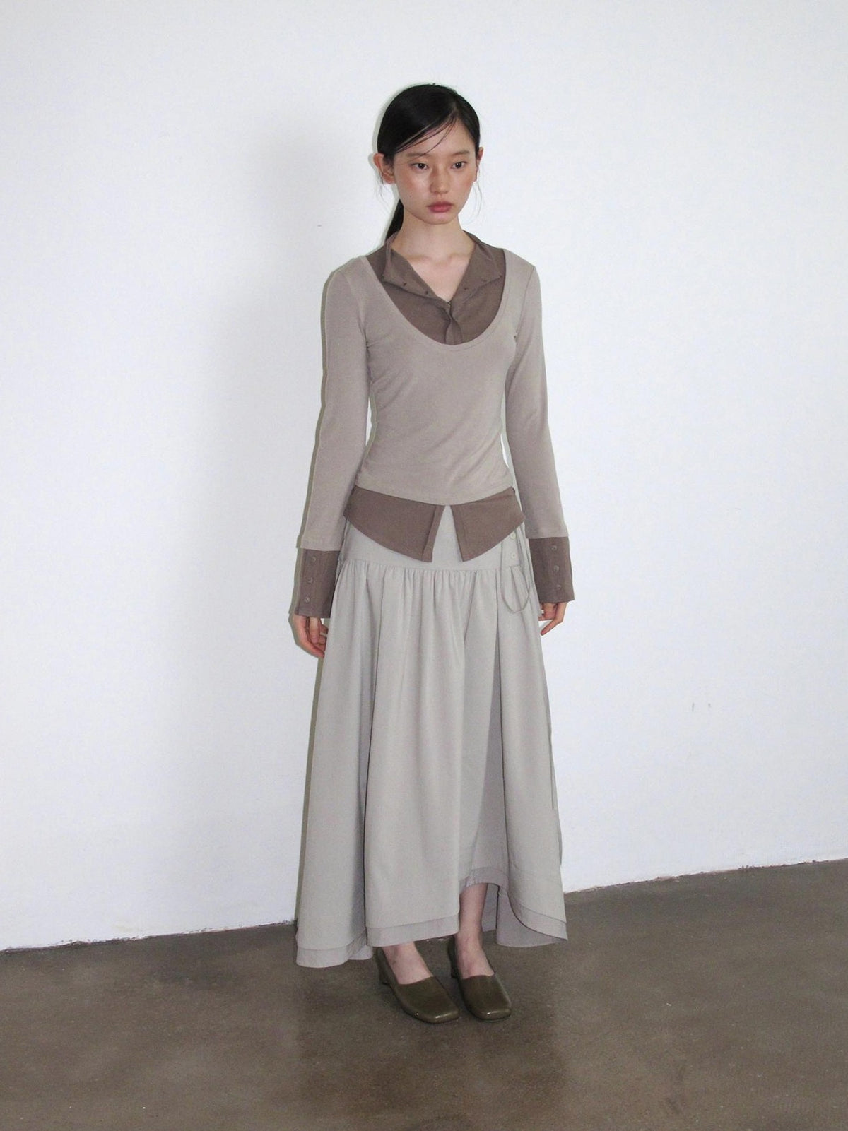 Dorydory V-neck Color Block Women&