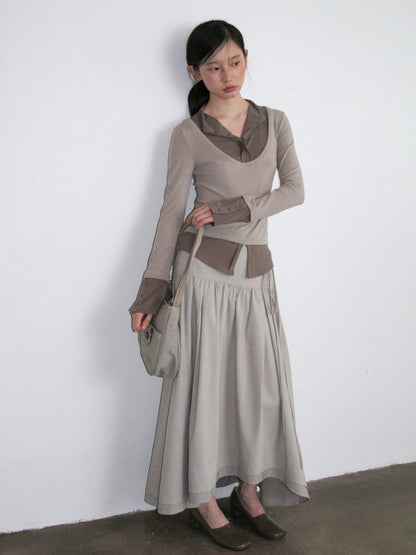 Dorydory V-neck Color Block Women&