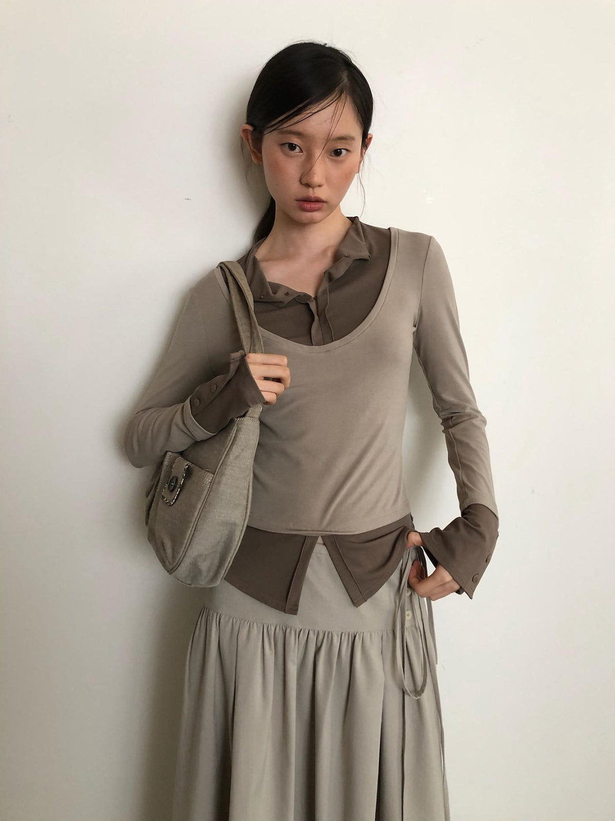 Dorydory V-neck Color Block Women&