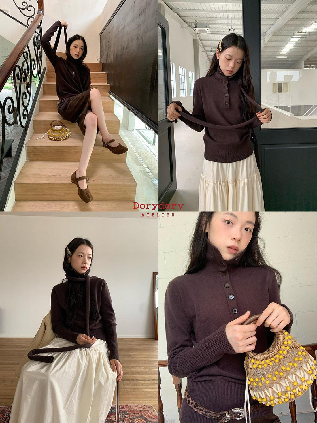 Dorydory Versatile Turtleneck Knit Pullover Women&