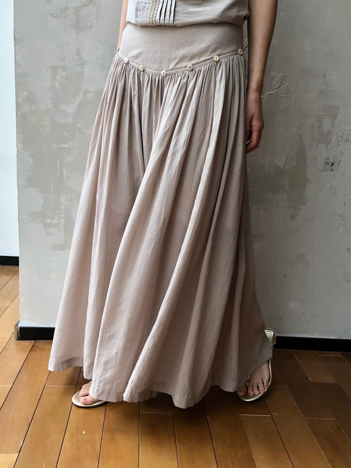 Dorydory Vintage A Line Draped Wide Leg Slimming Solid Women&