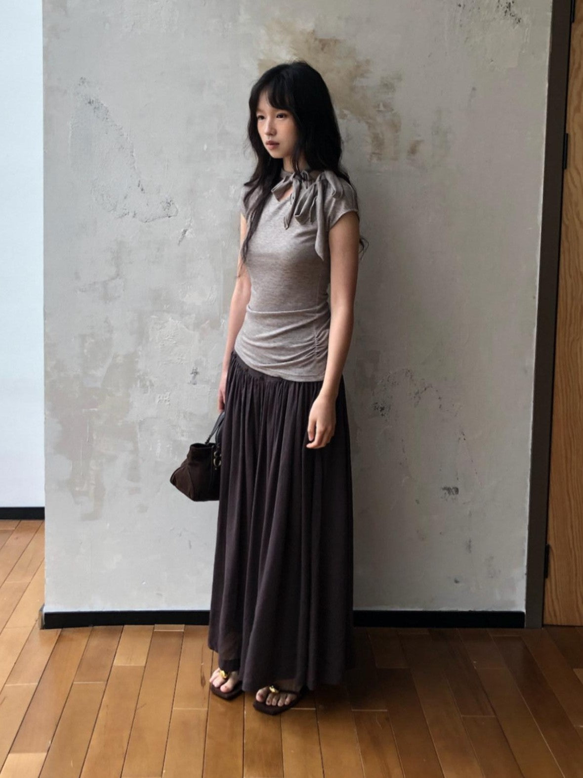 Dorydory Vintage A Line Draped Wide Leg Slimming Solid Women&