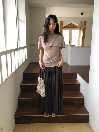 Dorydory Vintage A Line Draped Wide Leg Slimming Solid Women&