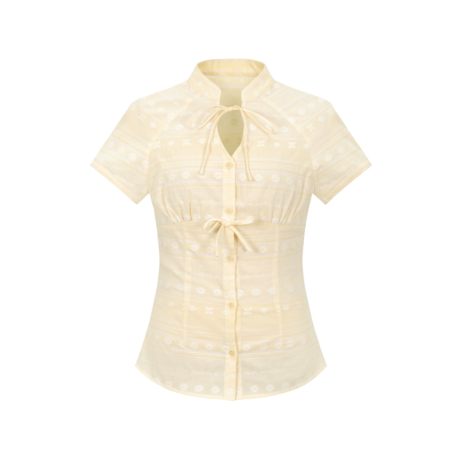 Dorydory_Vintage_Bow_Tie_Front_Cotton_Blouse_MISSTT