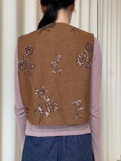 Dorydory Vintage Coin Motif Embroidered Beaded New Chinese Style Women&