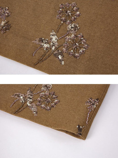 Dorydory Vintage Coin Motif Embroidered Beaded New Chinese Style Women&