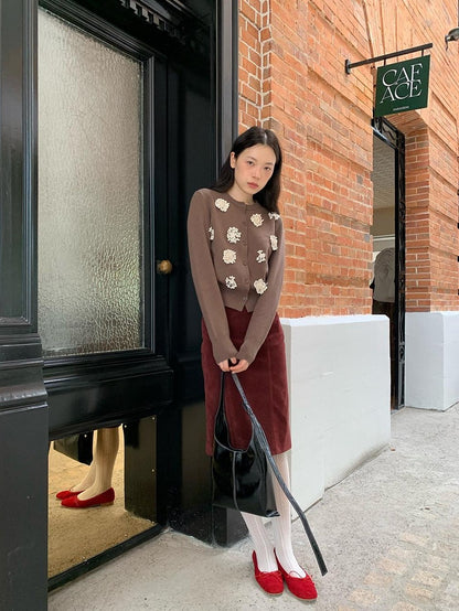 Dorydory Vintage Dimensional Floral Knit Women&