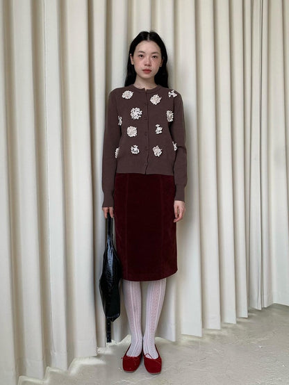 Dorydory Vintage Dimensional Floral Knit Women&