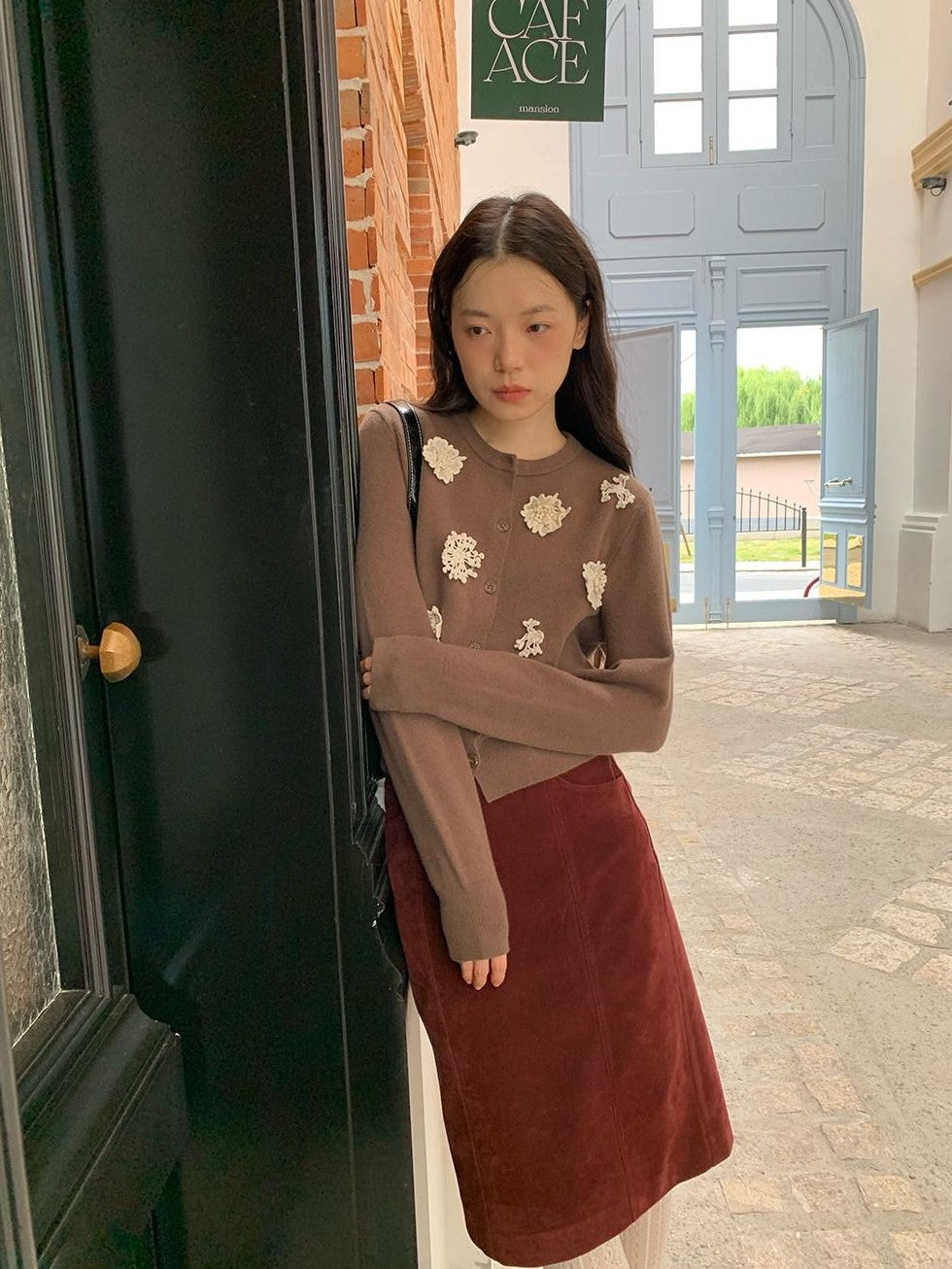 Dorydory Vintage Dimensional Floral Knit Women&