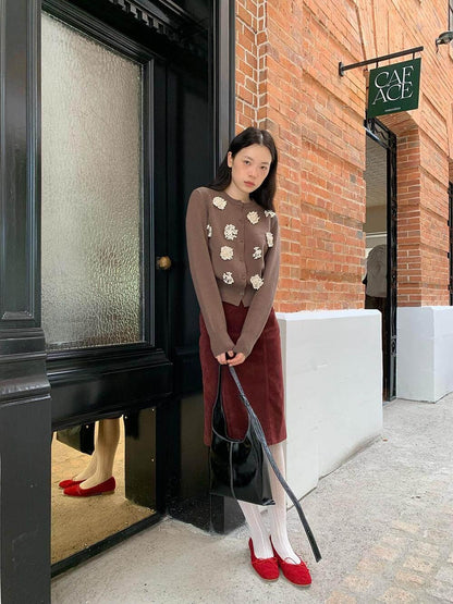 Dorydory Vintage Dimensional Floral Knit Women&