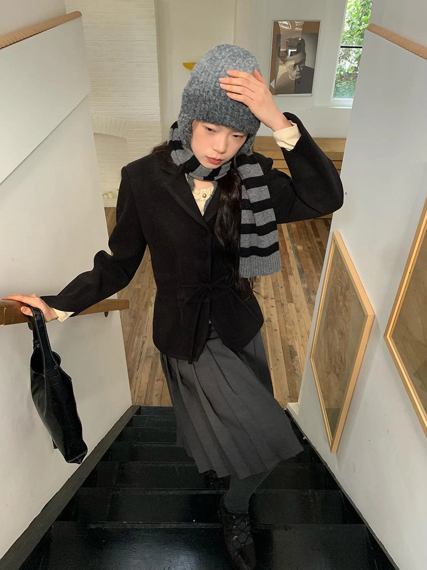 Vintage Dory Dory Lace Up Waist Cropped Blazer