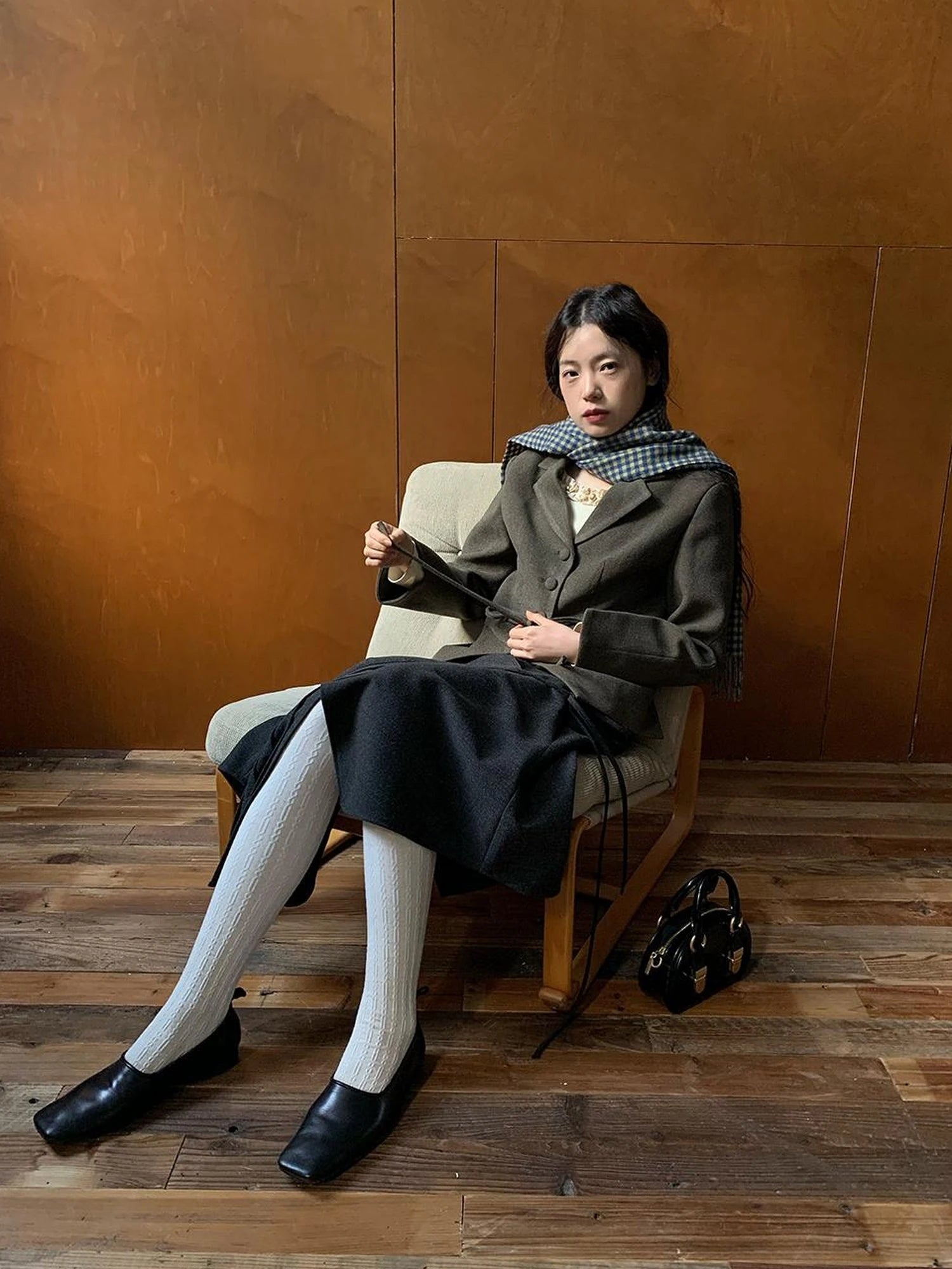 Vintage Dory Dory Lace Up Waist Cropped Blazer