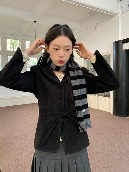 Vintage Dory Dory Lace Up Waist Cropped Blazer