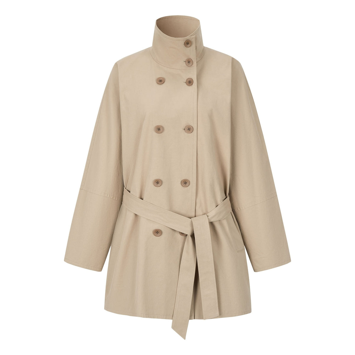 Dorydory_Vintage_Double_Breasted_Stand_Collar_Women&